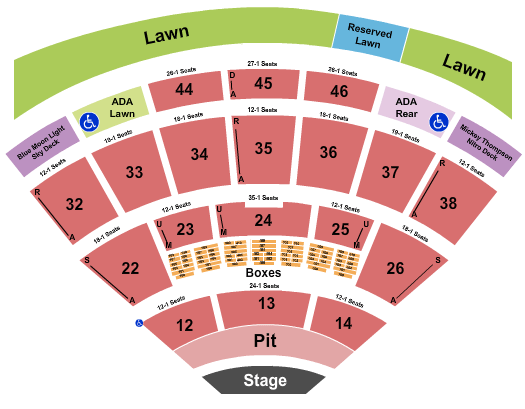 Blossom Music Center Jason Aldean Seating Chart